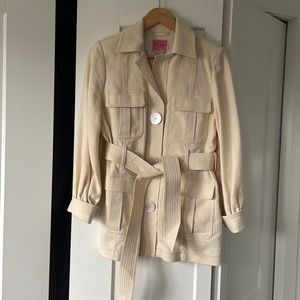 Kate Spade cream jacket with belt